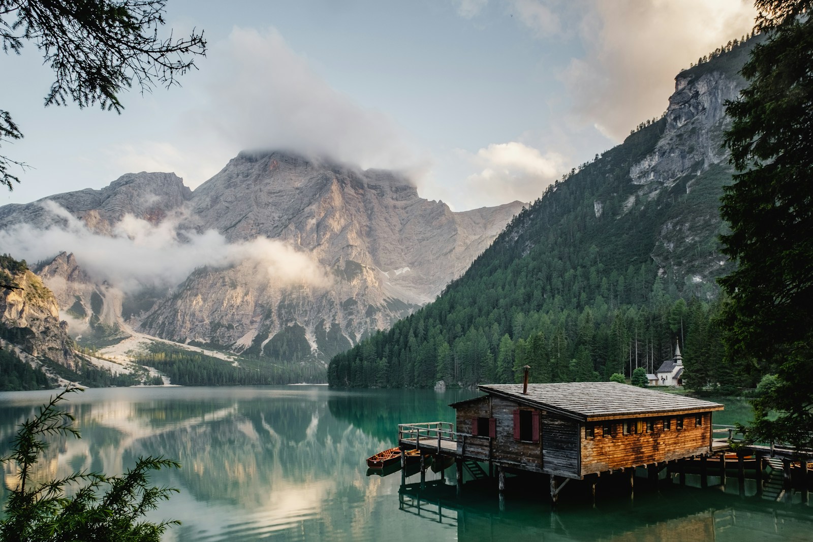 Sample photo of a quiet mountain lake